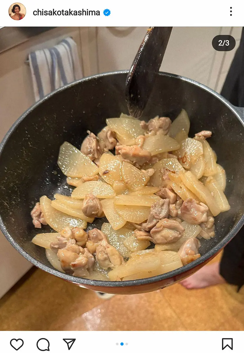 【画像・写真】高嶋ちさ子　股関節痛め親友の清原氏元妻・亜希に夕食づくり頼み感謝「持つべき物は家族×友人」