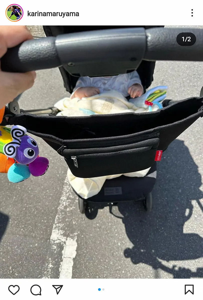 【画像・写真】丸山桂里奈　生後2カ月の愛娘との散歩で反省「帰宅したら、母に怒られました　ぐえー」