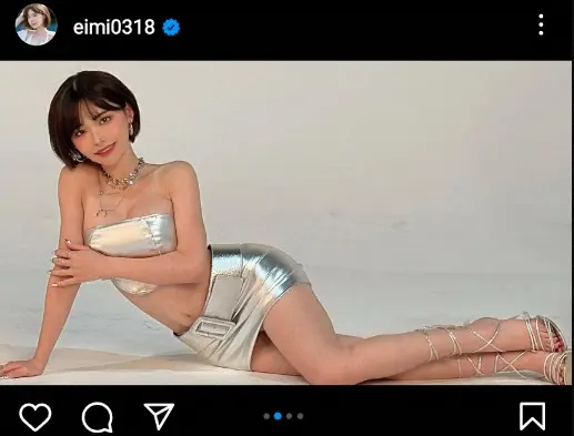 【画像・写真】深田えいみ　超ミニスカ“タイ・ショット”披露に「抜群のスタイル」「可愛いポージング」「美しい！」