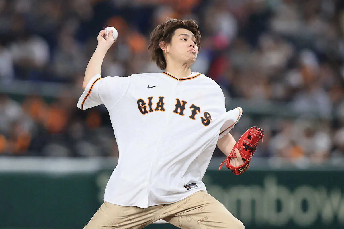【画像・写真】BE:FIRSTが東京ドームでFIRST　PITCH!試合前パフォーマンスも　コラボグッズは即完売
