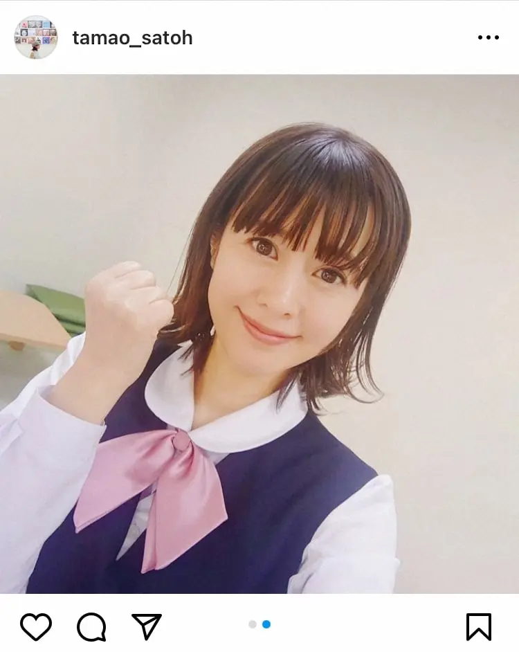 【画像・写真】さとう珠緒、まるでJK?な“制服姿”披露　ネット反響「かわいい!」「素敵なお姉さん」「奇跡の50歳」