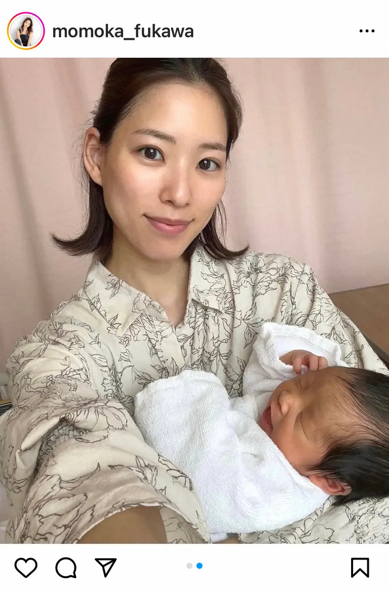 【画像・写真】布川敏和長女・桃花「無事退院」と報告　今月10日に第2子出産「1人目と同じ病院での出産だったので」