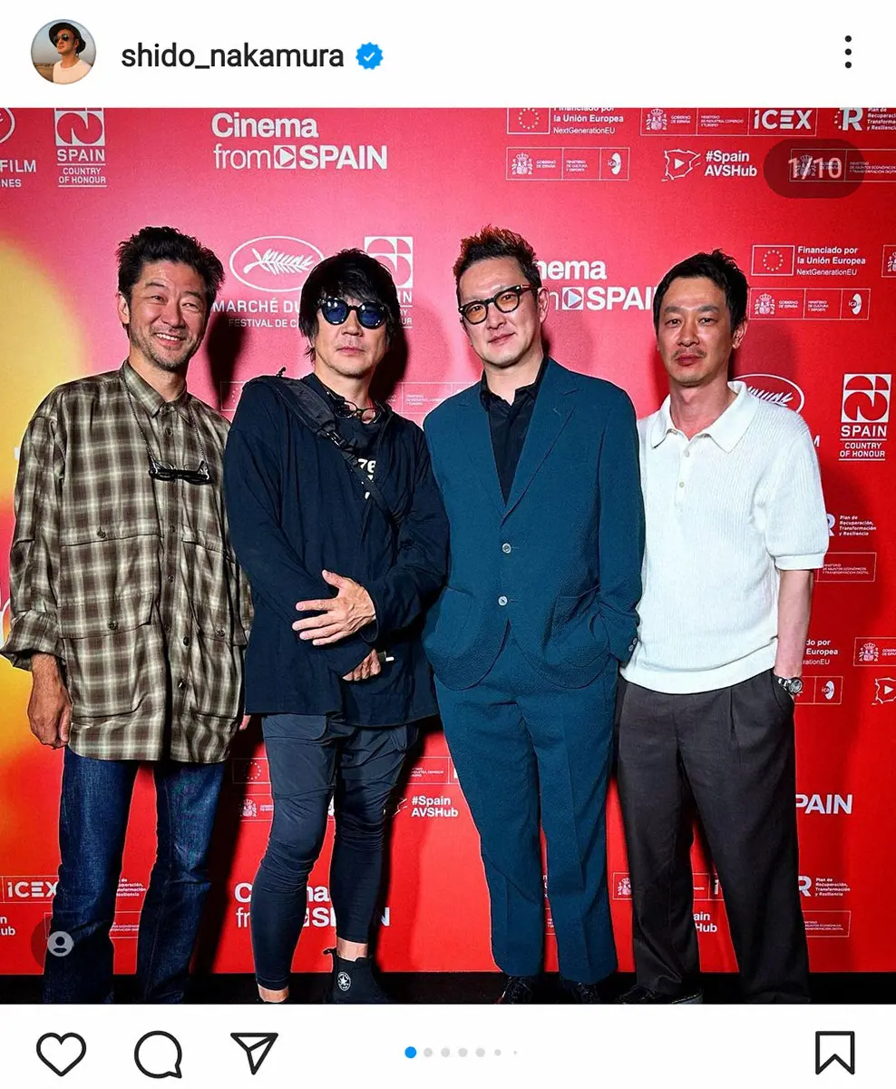 【画像・写真】北野武監督「首」出演の中村獅童、カンヌ映画祭でのオフショットに反響「着物姿は一番カッコイイ」