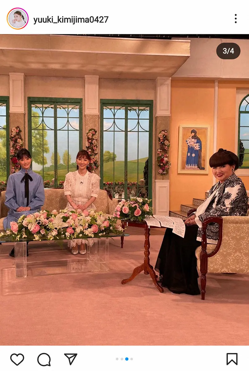 【画像・写真】元宝塚の君島憂樹さん　母・十和子さんと「徹子の部屋」出演を報告に「姉妹ですね」「お母様そっくり」の声