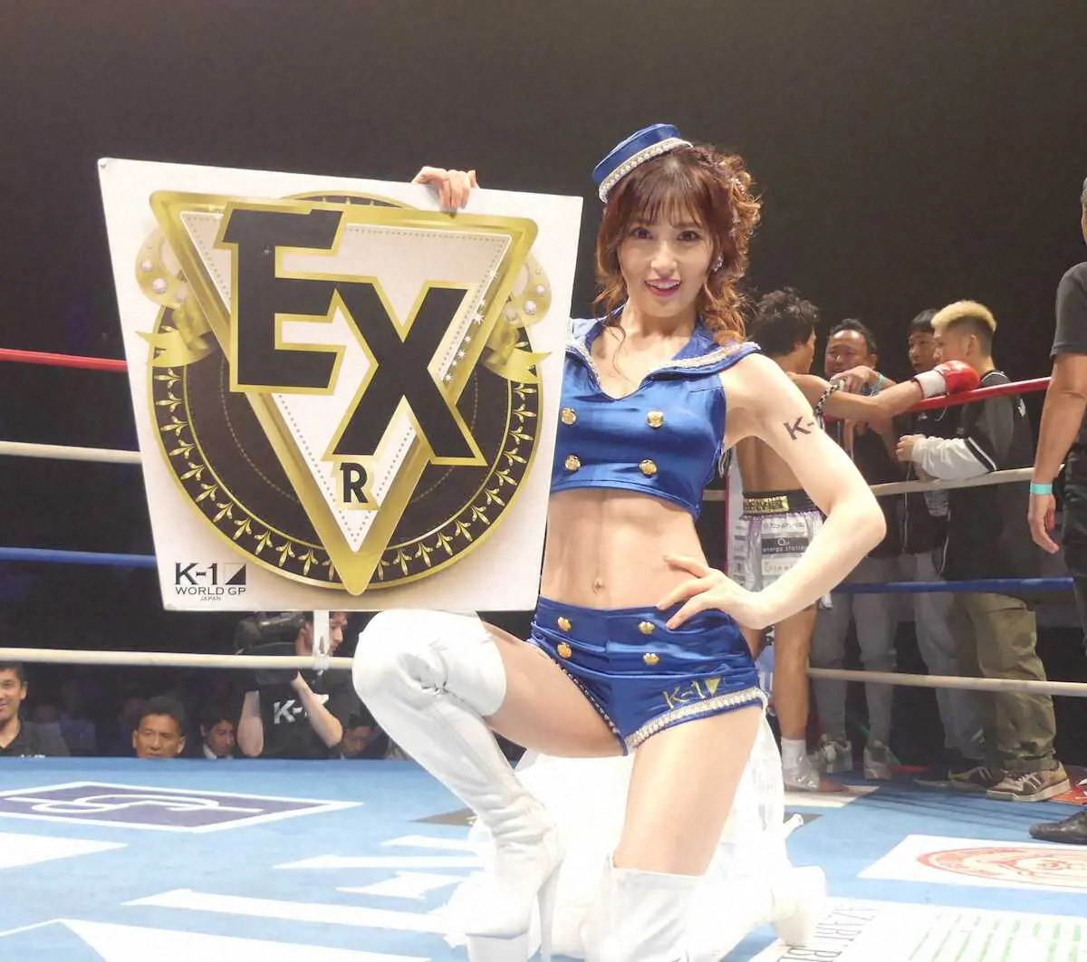 【画像・写真】熊田曜子、K―1大会ラウンドガールで抜群スタイル披露も「本当はあと1キロ…」　離婚後初の公の場