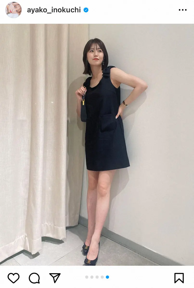 【画像・写真】井口綾子　美脚際立つノースリーブのミニ丈ワンピ姿にフォロワー絶賛「惚れ直しました！」