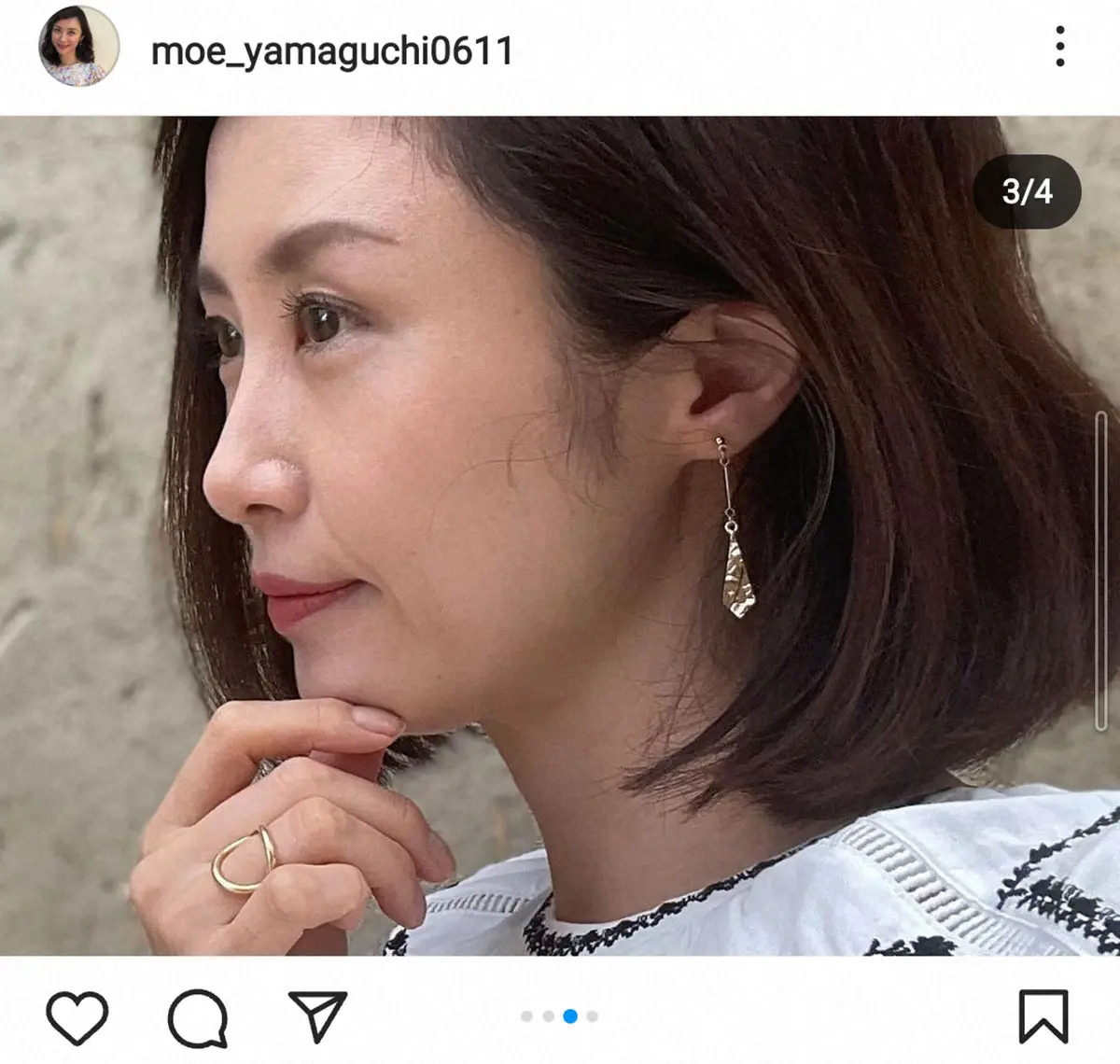 【画像・写真】山口もえ　超プチプラのイヤリング見つけ大喜び「330円だったよ」に「100均とか行くんですか」の声