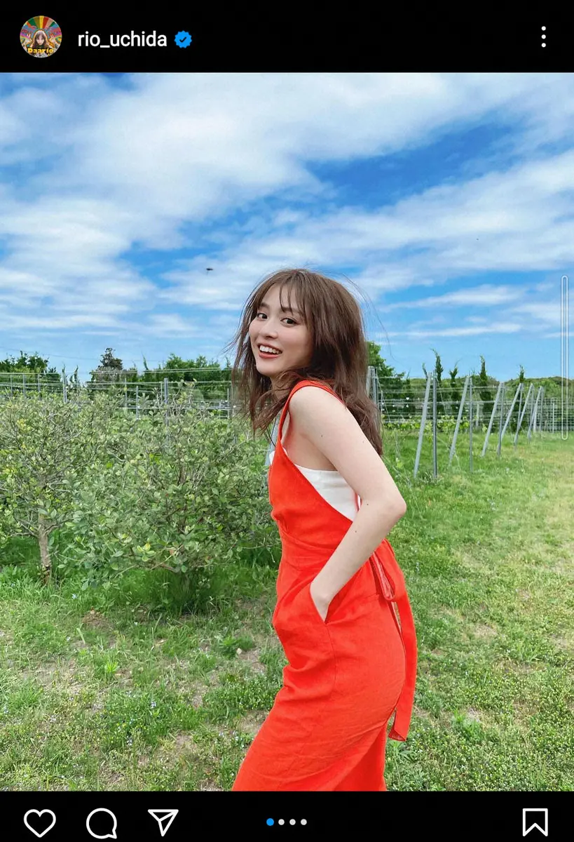 【画像・写真】内田理央　写真の横に写り込んだ黒い点の正体は…？　青木源太アナ「完全にUFOだと思う」