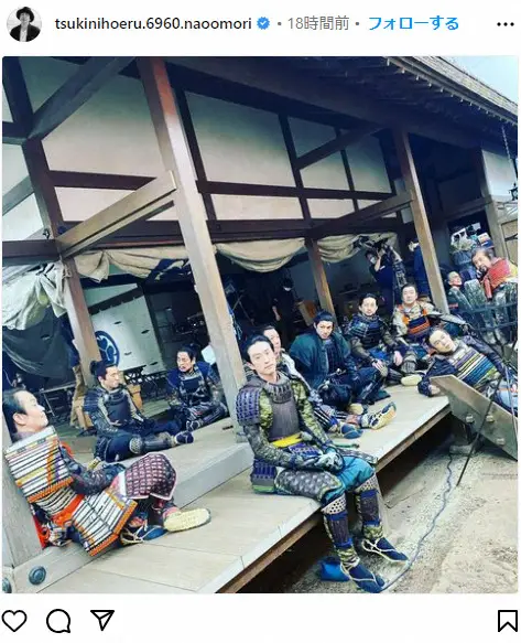 【画像・写真】大森南朋　「現代も割と大変」大河オフショット、松本潤が一言つぶやき…　大反響「尊い」「貴重」の声