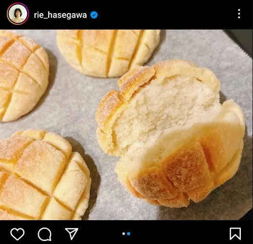【画像・写真】長谷川理恵　手作りビーガン・メロンパン公開に「レベチなスキル」「すごい」「レシピオン願い」