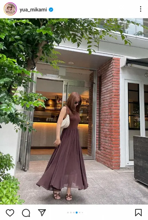 【画像・写真】三上悠亜　ノースリーブワンピ姿披露に「素敵過ぎる」「めちゃめちゃ綺麗」「大人ゆあちゃん」