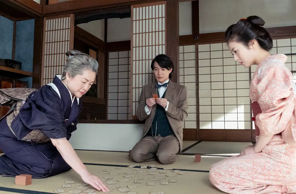 【画像・写真】「らんまん」タキさん・松坂慶子“けん玉9級”共演・三山ひろしから指南＆認定証「みんなで前室で」