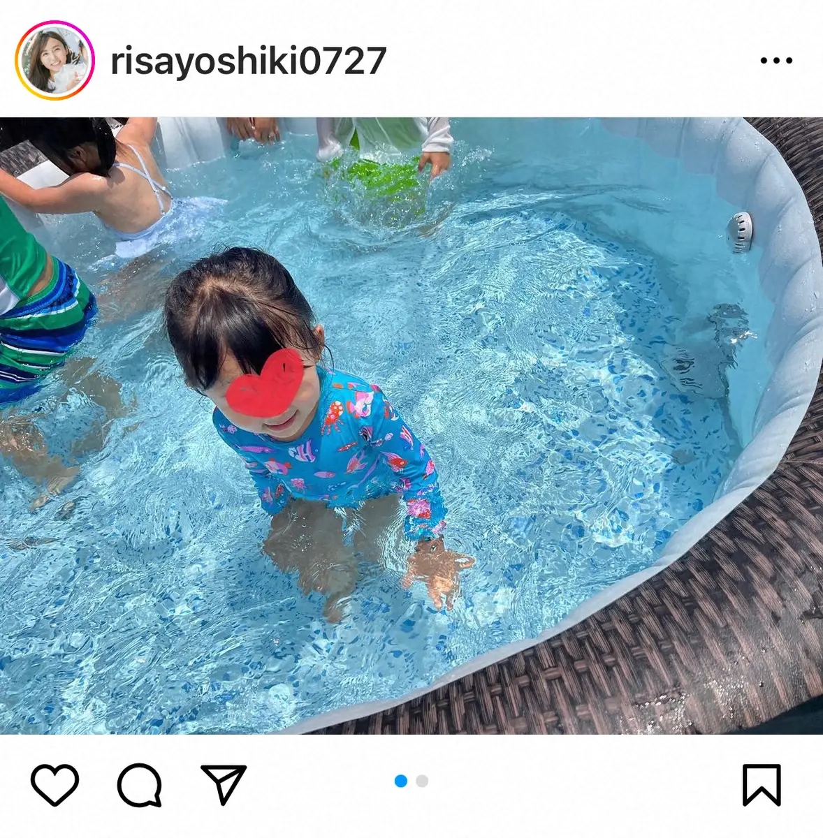 【画像・写真】吉木りさ「我が家もついに」自宅のプール開きを報告「クオリティ高くてすごい」「にぎやか」の声