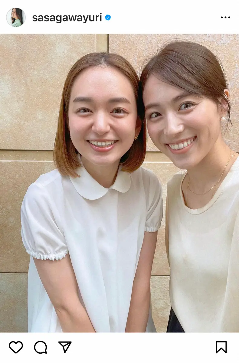 【画像・写真】笹川友里アナ　“アスリート妻仲間”の「同期アナ」が一時帰国　約1年ぶり再会「またすぐ会おうね！」