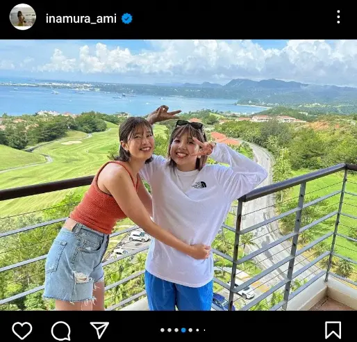 【画像・写真】稲村亜美　タンクトップでの沖縄満喫ショット公開にフォロワー「笑顔が素敵過ぎる」「決まってるね」
