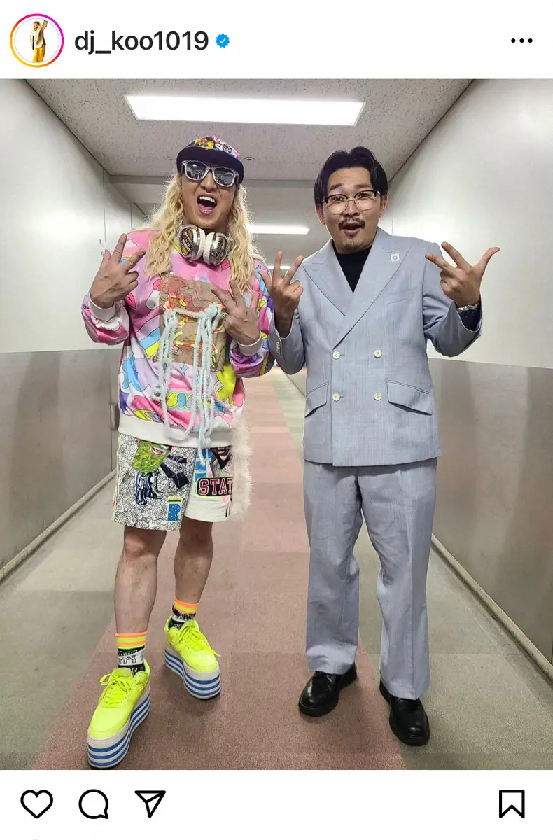 【画像・写真】DJ　KOO「やっとLINE交換できた」　超人気芸人とのLINE交換に歓喜「これまでずっと…」