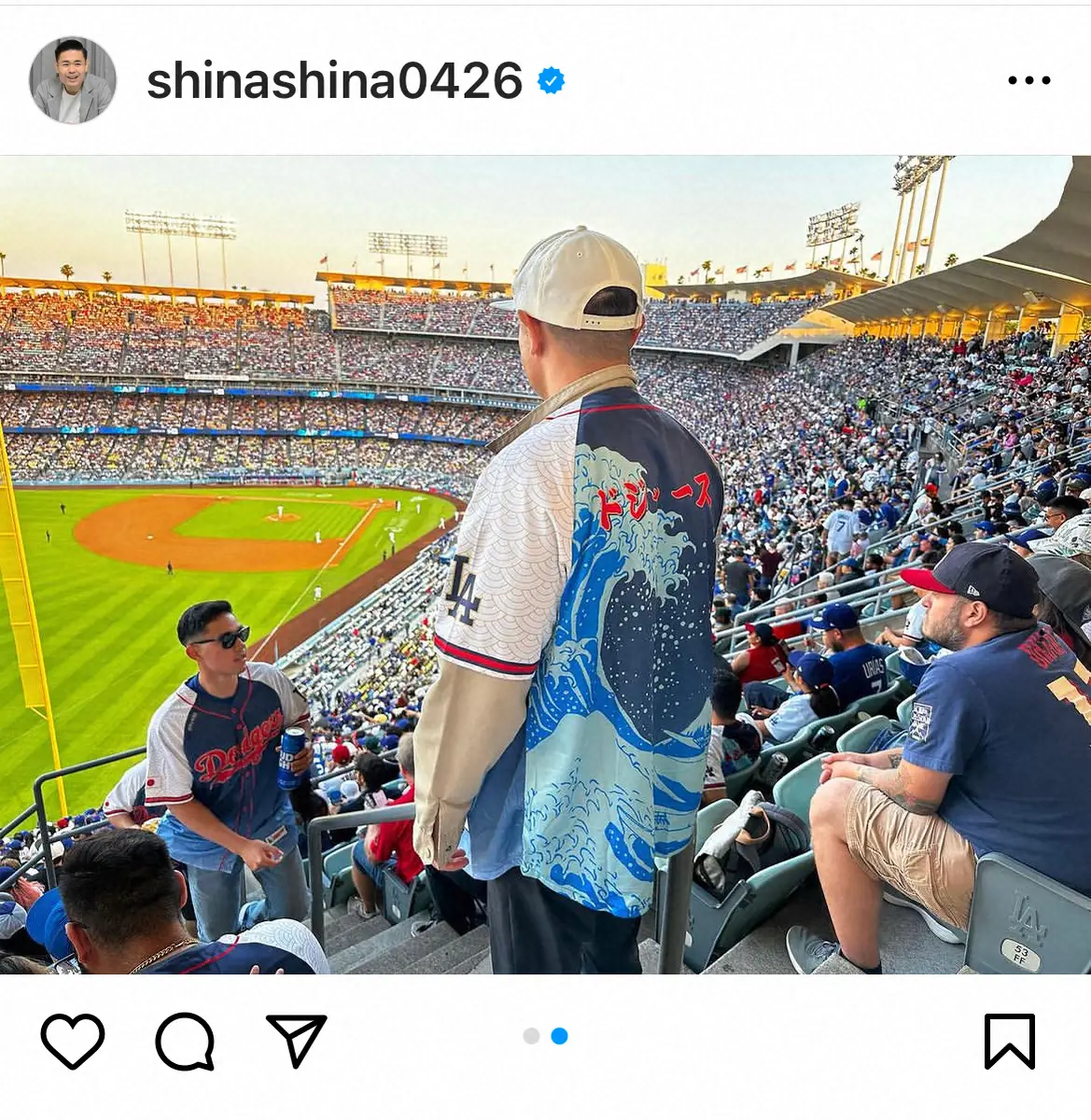 【画像・写真】米滞在中の品川祐　「楽しかった」LAでのメジャー生観戦　大谷32号目撃　「強運」「羨ましい限り」