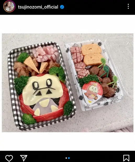 【画像・写真】辻希美　ポケモン・ホゲータの手作りキャラ弁公開　材料はカニカマ、チーズ、ハム、から揚げ…