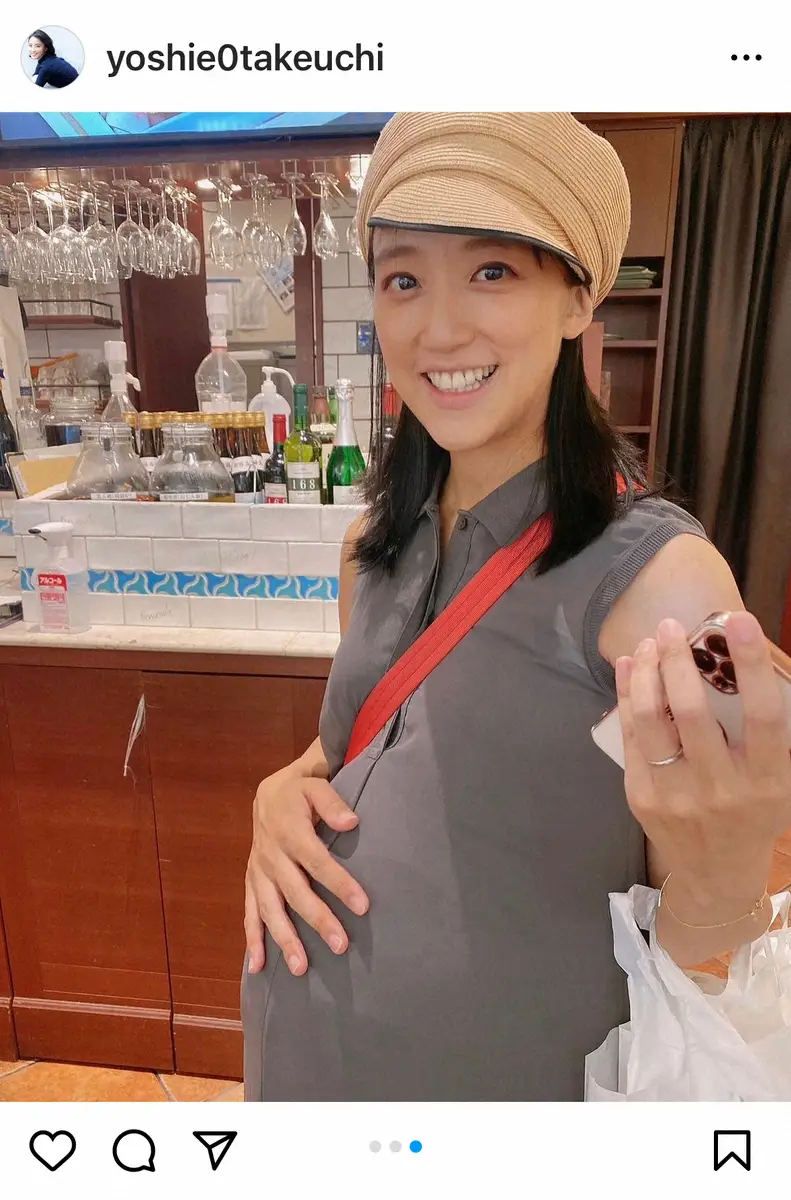 【画像・写真】第2子妊娠中の竹内由恵アナ　就活時代からの仲良しママアナとのランチで感謝　大きくなったおなかも披露