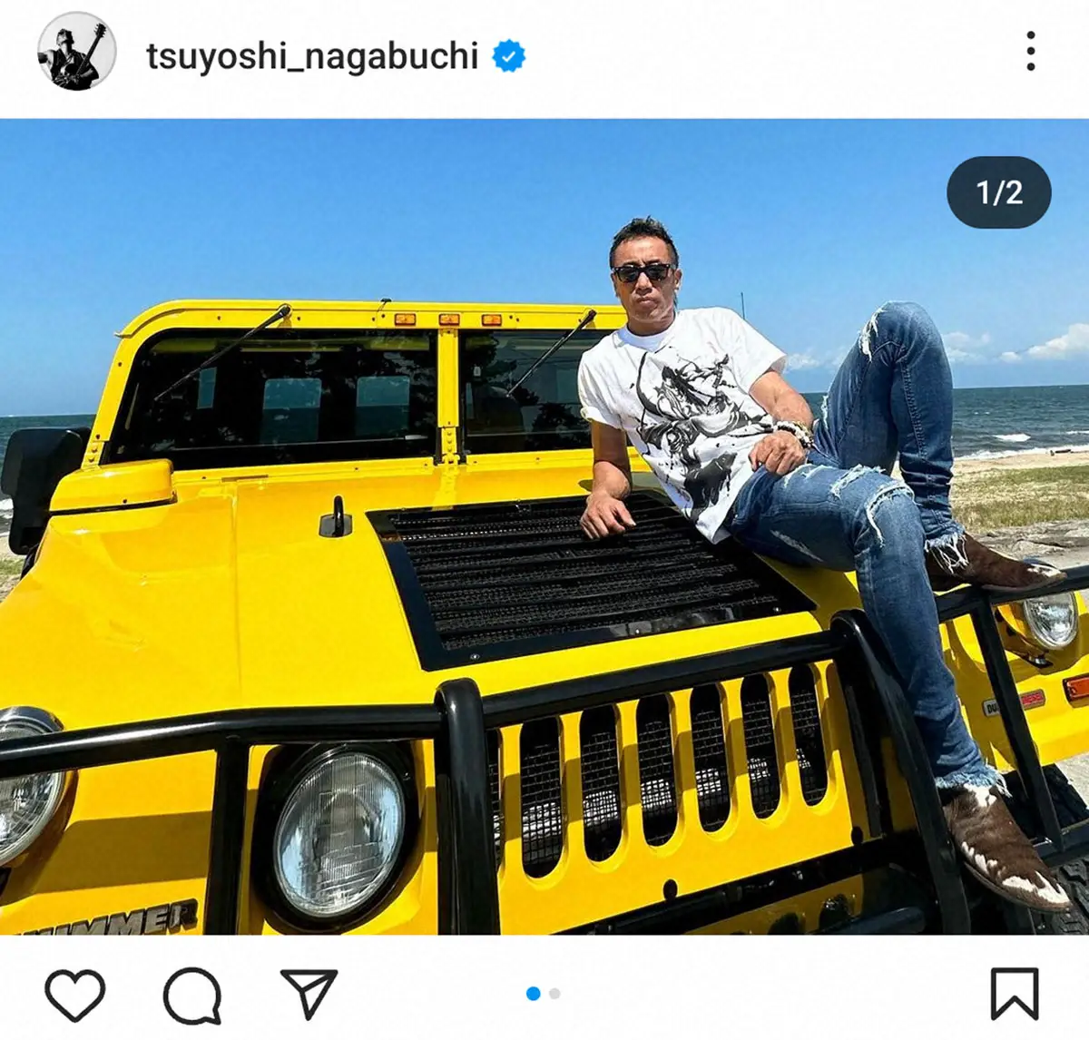 長渕剛公式インスタグラム（＠tsuyoshi_nagabuchi）から - スポニチ