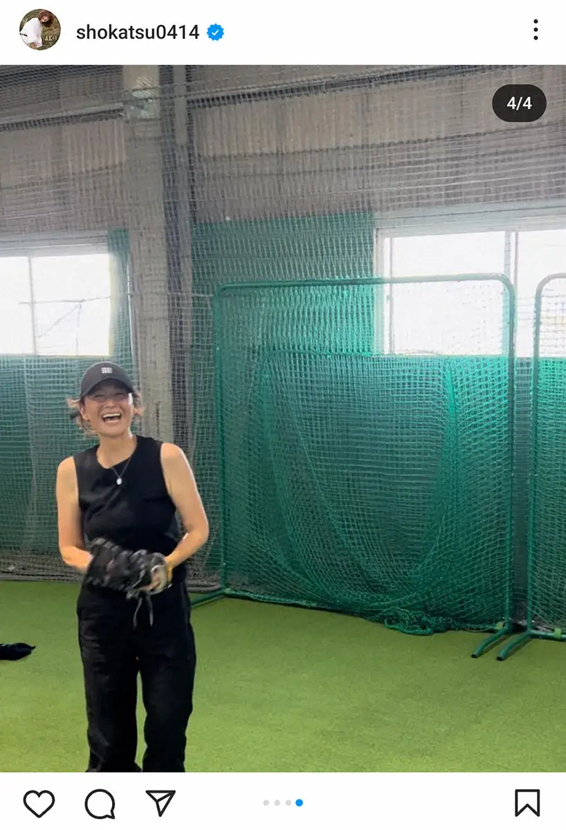 【画像・写真】清原和博氏の元妻・亜希　自然体の笑顔でキャッチボール姿披露「言葉がなくても、なにか伝わる」