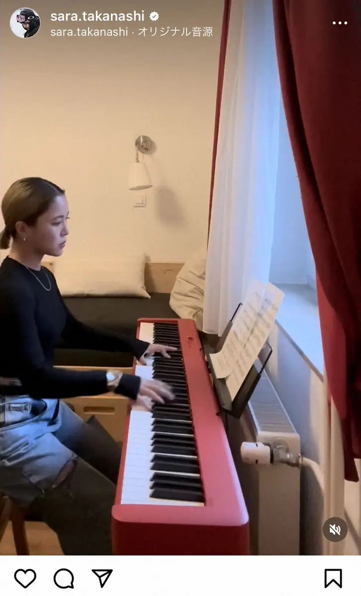 【画像・写真】高梨沙羅「指の動かなさにびっくり」も…念願のピアノ購入で腕前披露に驚きの声「凄すぎ！」