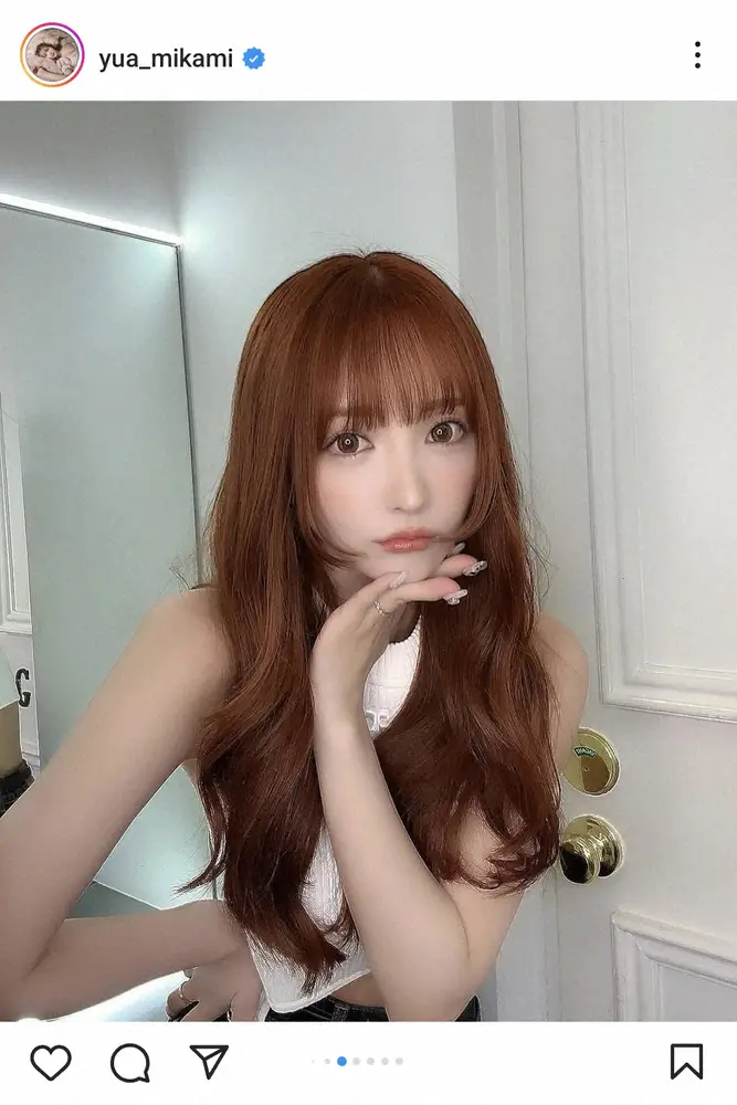 【画像・写真】三上悠亜　「夏はオレンジゆあです！！」エクステもつけた新ヘア披露に「美人」「可愛いすぎる」の声