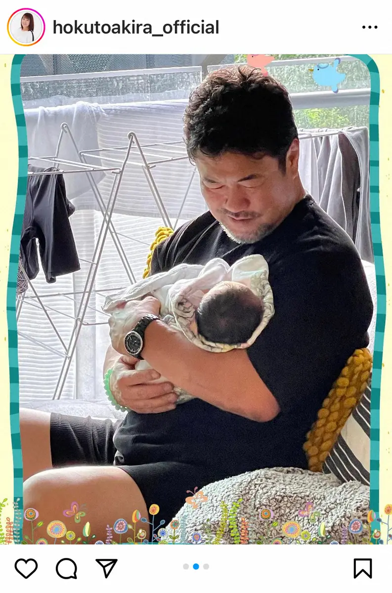 【画像・写真】北斗晶　「ジジババ　孫ちゃんにメロメロ」と抱っこのツーショ披露「既に日本に帰る日が怖くなって来た」