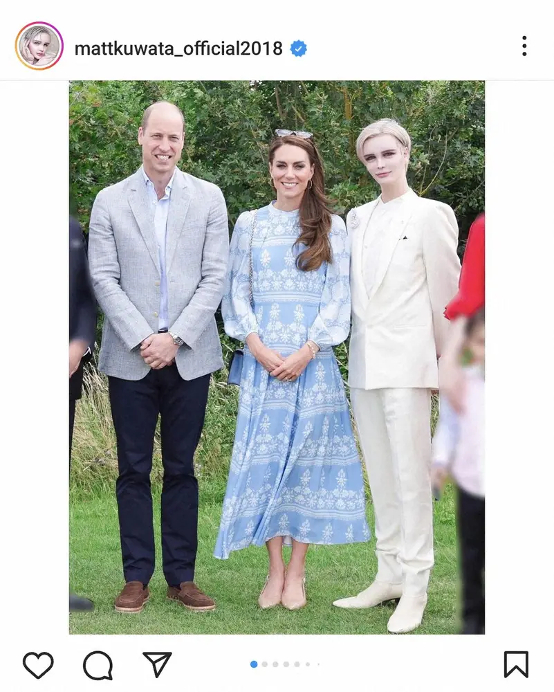【画像・写真】Matt　ウィリアム皇太子、キャサリン妃との3ショット披露「心の優しさが溢れ出る素晴らしい人でした」