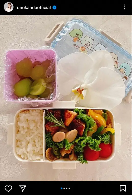 【画像・写真】神田うの　11歳長女につくった“愛情弁当”公開し「感覚が衰えて以前より時間を要しましたが何とか」