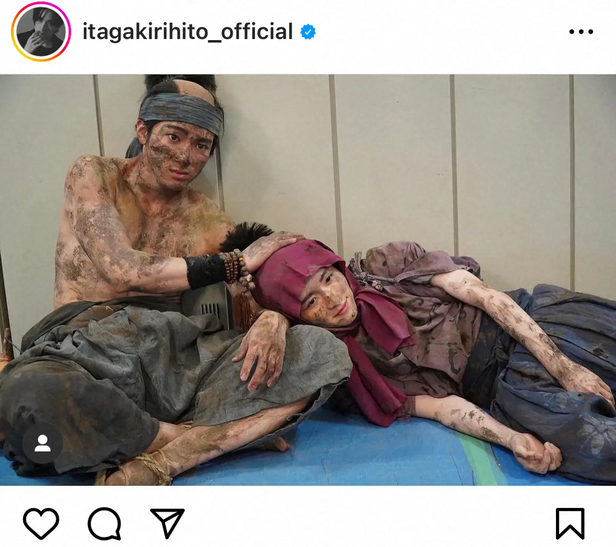 【画像・写真】板垣李光人　山田裕貴の膝枕に甘える姿に「可愛すぎる…」の声　直政＆忠勝の大河オフショットで反響