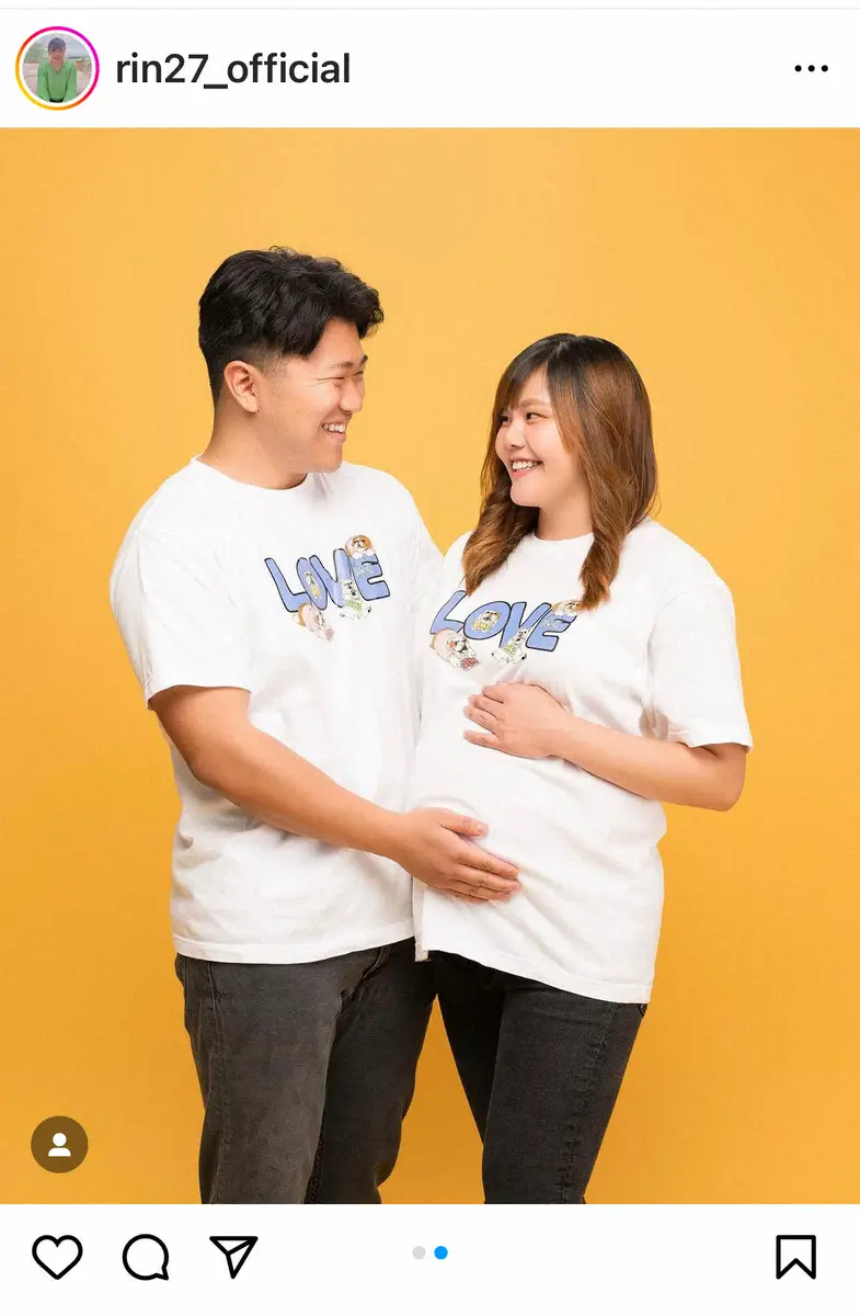 【画像・写真】第1子出産の凛　大きなお腹の「ピークの時に撮った」マタニティーフォト披露に「凄く綺麗」「美しい」