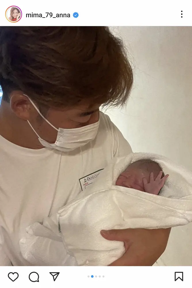 【画像・写真】ロッテ・美馬学の妻・美馬アンナが第2子女児出産を報告　学は「宝物をまた一人増やしてくれてありがとう」