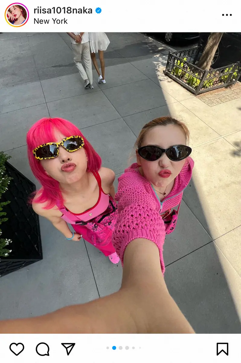 【画像・写真】仲里依紗　姉妹揃ってド派手な全身ピンクコーデに「マジでカッコイイ」「最高に可愛い」の声
