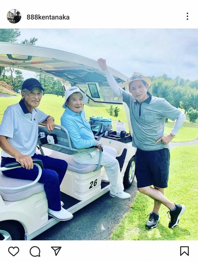 【画像・写真】田中健　「久しぶりのゴルフは最高のメンバー」大物俳優らと3ショット「豪華」「笑顔が素敵」の声