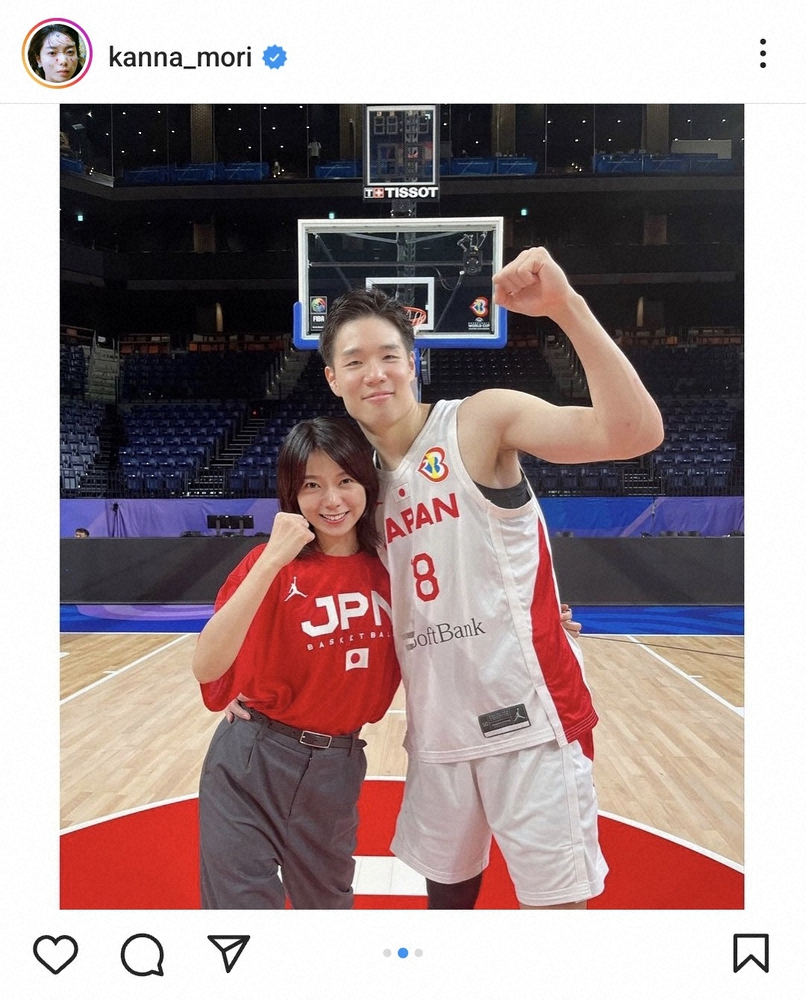 森カンナ「忘れられない夜に」馬場雄大と夫婦ショット 代表集合ショットも披露― スポニチ Sponichi Annex 芸能