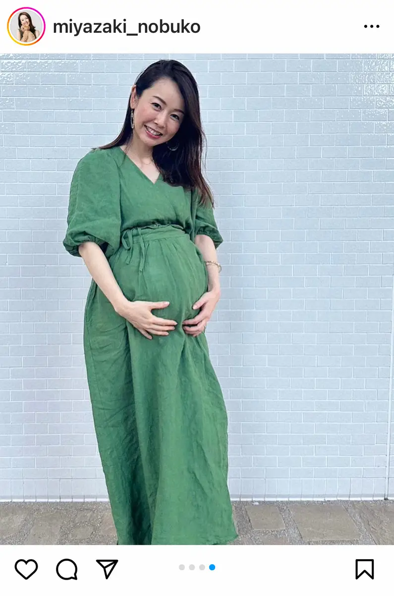 【画像・写真】第1子妊娠中の宮崎宣子　44歳誕生日迎え思い「胎動を感じられることが、人生最高の誕生日プレゼント」