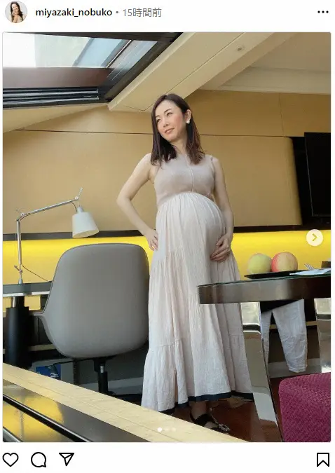 【画像・写真】第1子妊娠中の44歳・宮崎宣子　帝王切開で出産へ、産後についての考えに絶賛の声　「素敵です」