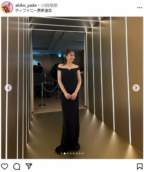 【画像・写真】矢田亜希子　妖艶なブラックドレス姿にフォロワー騒然　「奇跡のアラフォー」「色気があふれてる」