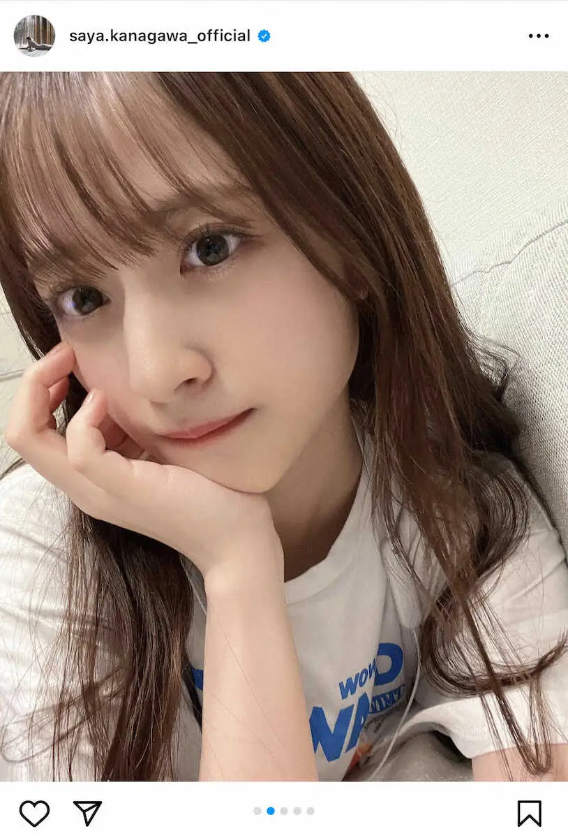 【画像・写真】顎乗せ自撮りショットを投稿した金川紗耶。乃木坂46・金川紗耶の公式インスタグラム（＠saya.kanagawa_official）から