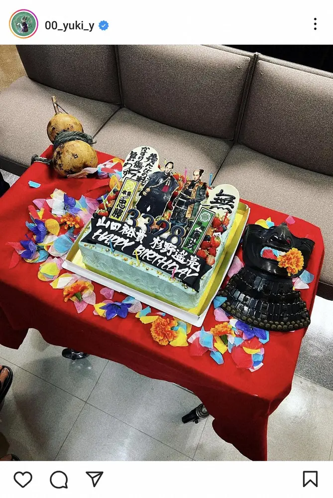 【画像・写真】NHK大河「どうする家康」“徳川四天王”山田裕貴と杉野遥亮は誕生日が同じだった「ケーキがすごい」