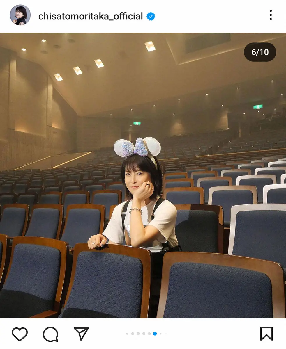 【画像・写真】森高千里　ツアーのミニスカ衣装＆ミニーのカチューシャ姿披露に「可愛い過ぎ～」「最高かよ」の声