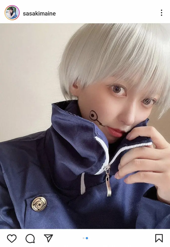 【画像・写真】TBS佐々木舞音アナ　「呪術廻戦」狗巻棘コスプレ披露に「カッチョいい」「完成度高い」「そっくり」