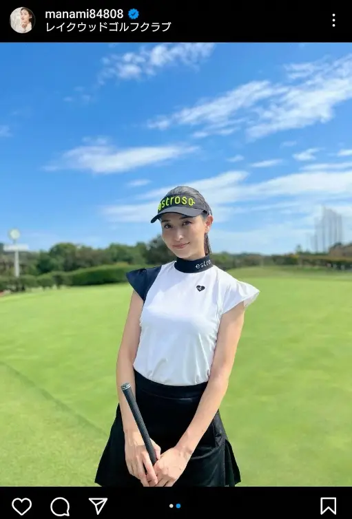 【画像・写真】橋本マナミ　ミニスカ＆ニーハイソックスのゴルフウエア姿披露に「爽やか～」「可愛いウェアでお似合い」