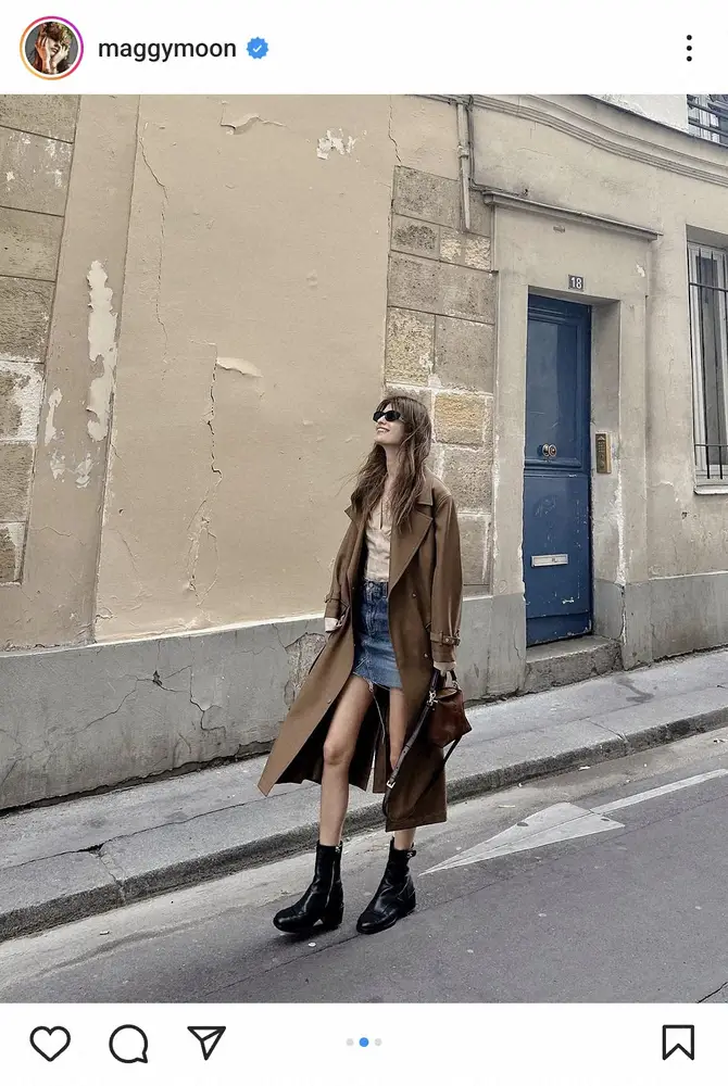 【画像・写真】マギー　パリでの超ミニスカの私服オフショット披露「カッコイイ」「可愛い」「脚、細すぎ」の声