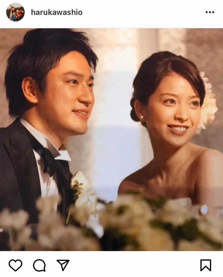 【画像・写真】鷲尾春果　日テレ・辻岡義堂アナとの「13回目の入籍記念日」仲良し2ショットに「素敵」「うらやましい」