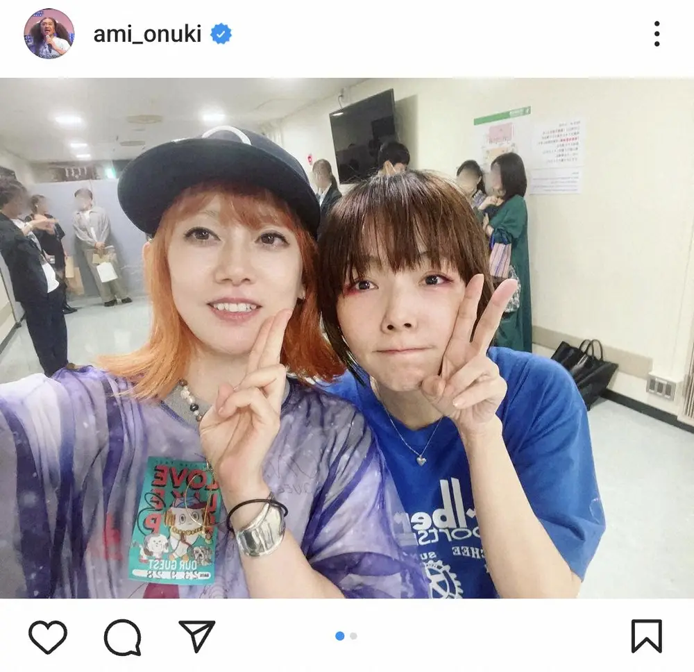 【画像・写真】PUFFY大貫亜美　「わたしのミューズ、大阪のオンナ」と語る歌手との2ショットに「大好きな2人」の声