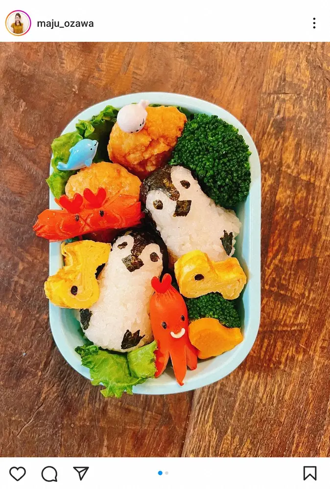 【画像・写真】2児のママ小沢真珠　色とりどりの手作り“水族館弁当”に「クオリティ高い」「喜びますね」の声