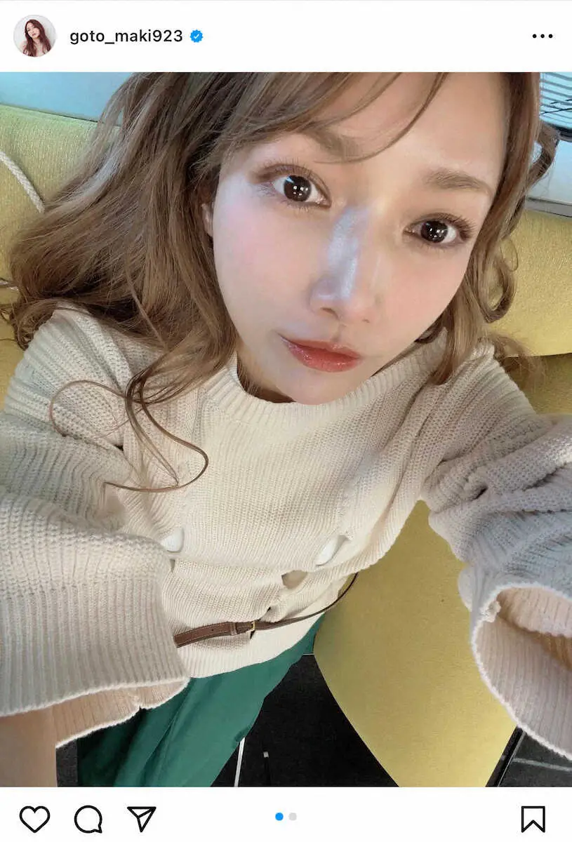 【画像・写真】ゴマキ　透明感メイクで自撮り顔面アップS！絶賛の声止まらず「ドキッとした」「映えてて可愛い」