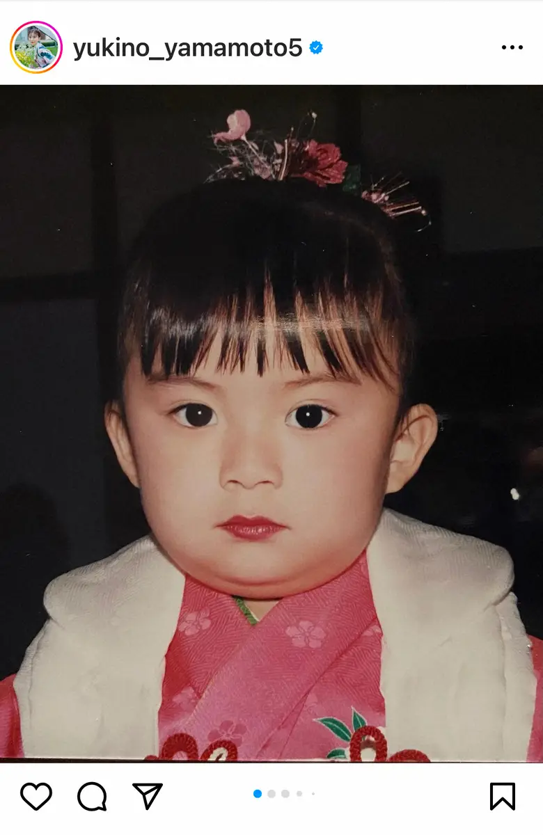 【画像・写真】テレ朝・山本雪乃アナ「3歳のわたし」　七五三ショット披露に“同期”フジ・永島優美アナ「貫禄が物凄い」